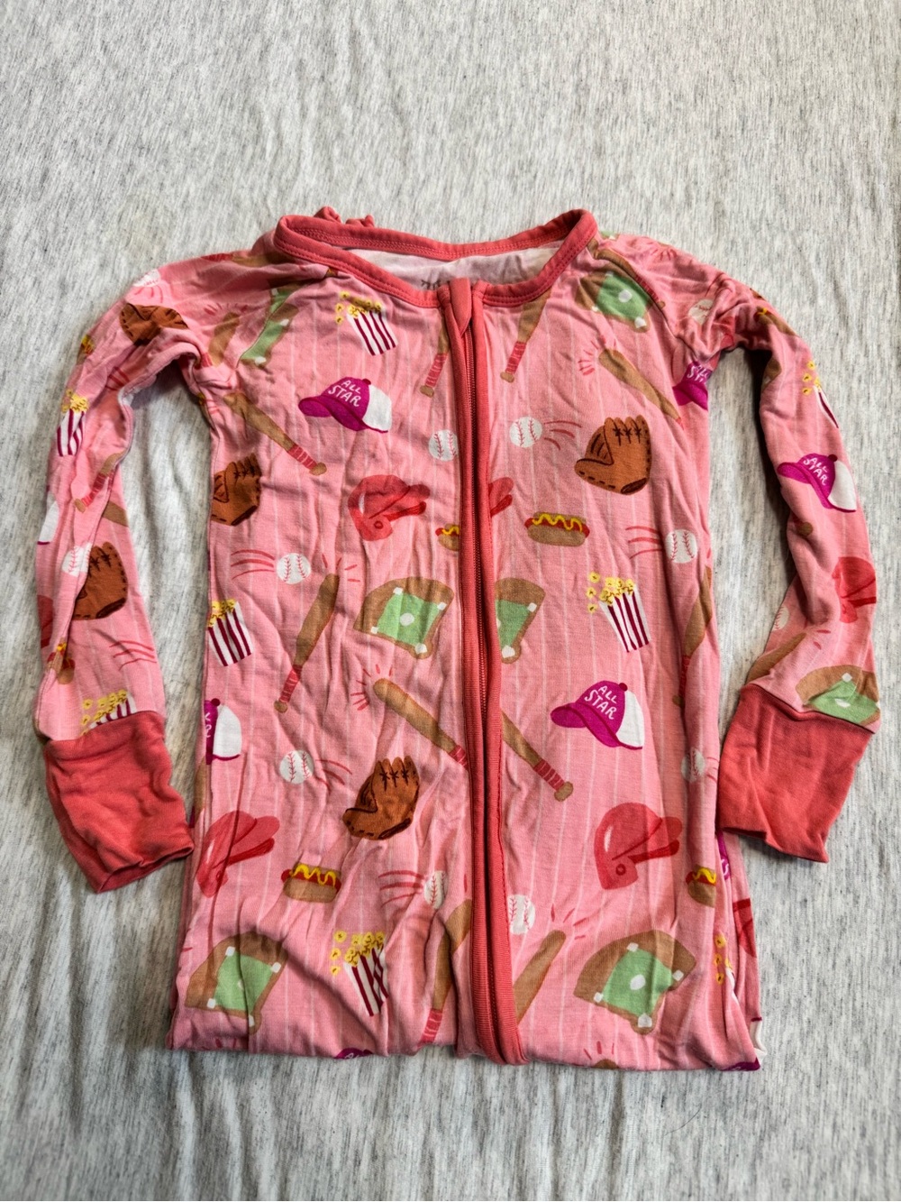 Little Sleepies Baseball Zippie 18-24M